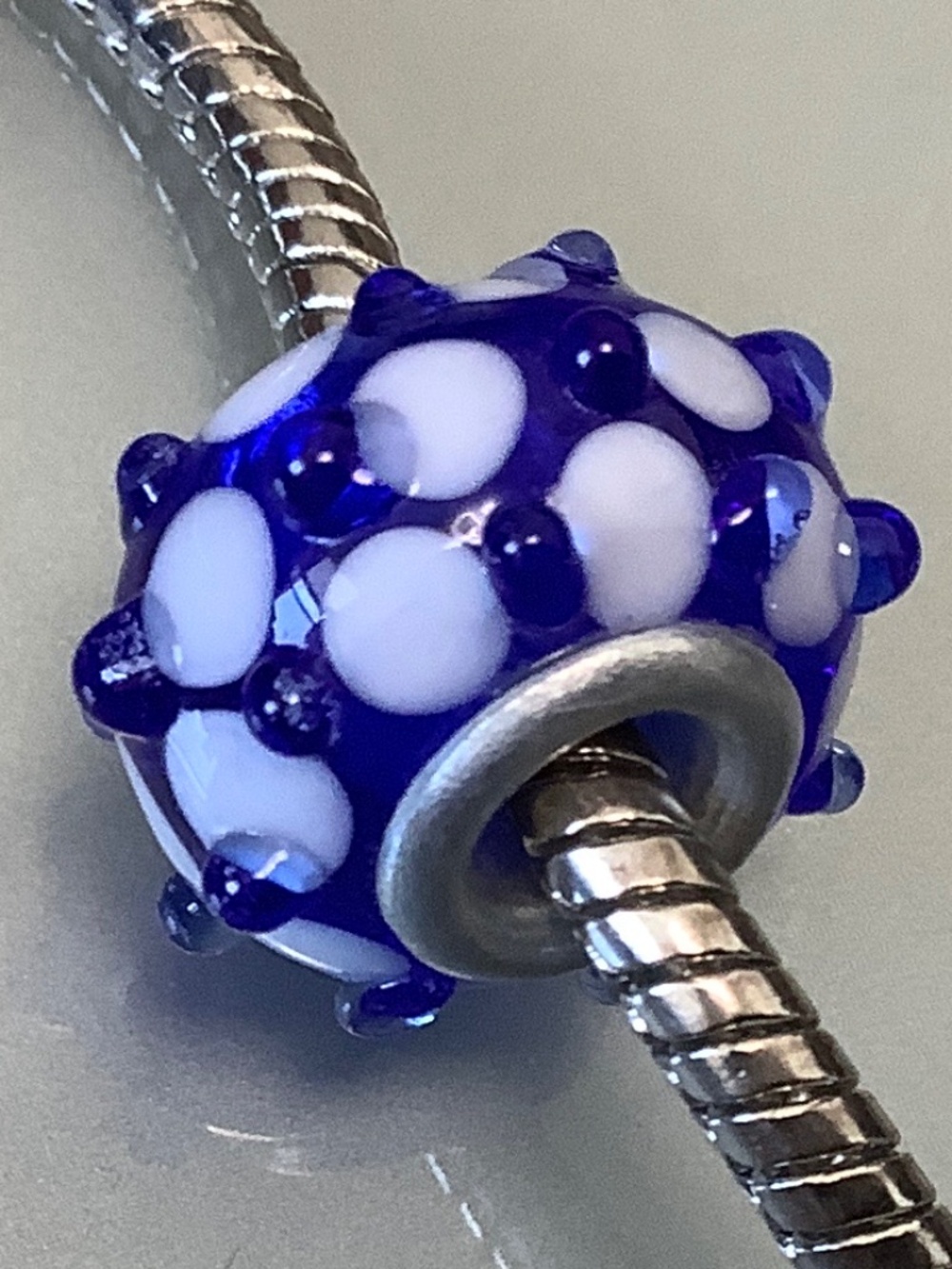New Murano Glass Charm/Bead for Snake Chain Bracelet or Necklace